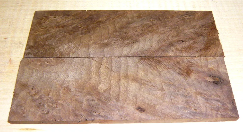 Nussbaum Maser, kaukasisch Folder-Griffschalen 120 x 40 x 4 mm