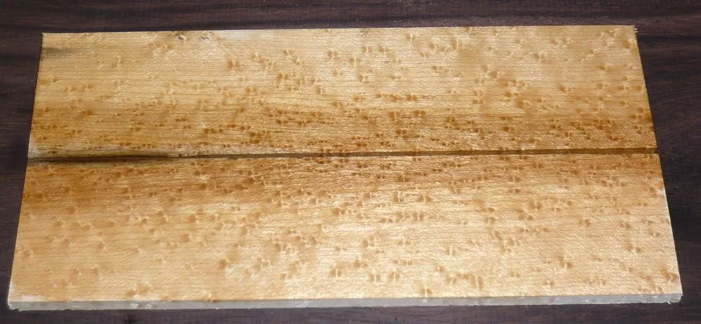 Vogelaugenahorn Folder-Griffschalen 120 x 40 x 4 mm