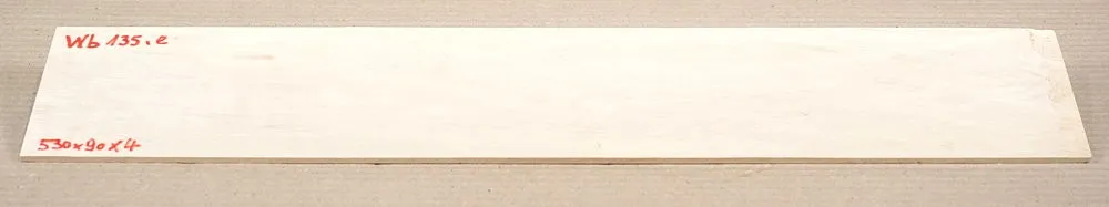 Wb135 Weißbuche Sägefurnier 530 x 90 x 4 mm