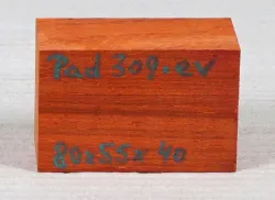 Pad309 Padauk, Coral Wood Block 80 x 55 x 40 mm
