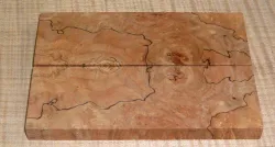 Oregon-Ahorn Maser Griffschalen 120 x 40 x 10 mm