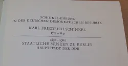 Karl Friedrich Schinkel 1781 - 1841. Ausstellung im Alten Museum vom 23. Oktober 1980 bis 29. März 1981