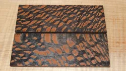 Perlholz Crosscut Folder-Griffschalen gefleckt schwarz stabilisiert 120 x 40 x 4 mm