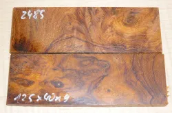 2485 Wüsteneisenholz Maser Griffschalen unpaarig 125 x 40 x 9 mm