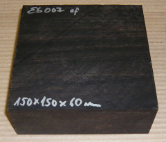 Eb007 Ebony Block, Bowl Blank 150 x 150 x 60 mm