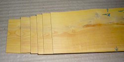 Bx044 Buchsbaum europäisch Sägefurnier 6 x 200 x 75-60 x 2,5 mm