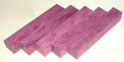 Am015 Purple Heart, Amaranth Set of 5 Pen Blanks 120 x 20 x 20 mm