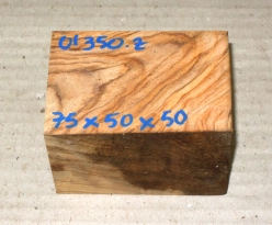 Ol350 Wild Olive Wood Block 75 x 50 x 50 mm