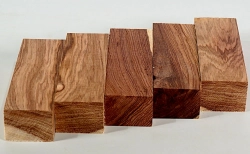 Pa069 Rosewood, Honduran Set mit 5 bicolor Knife Blocks 120 x 40 x 30 mm