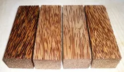 Palmenholz rot Messergriffblock 120 x 40 x 30 mm